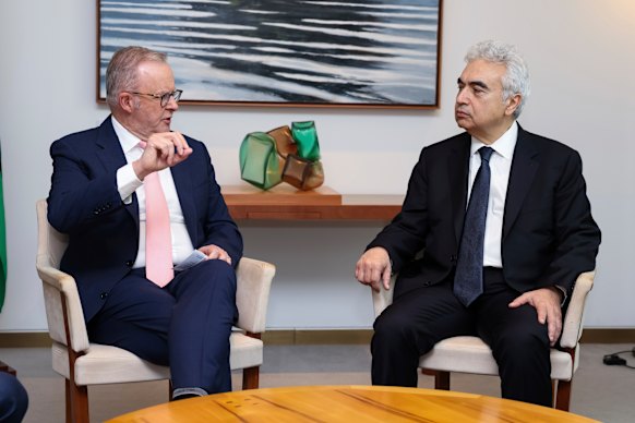 Prime Minister Anthony Albanese and International Energy Agency chief Fatih Birol.