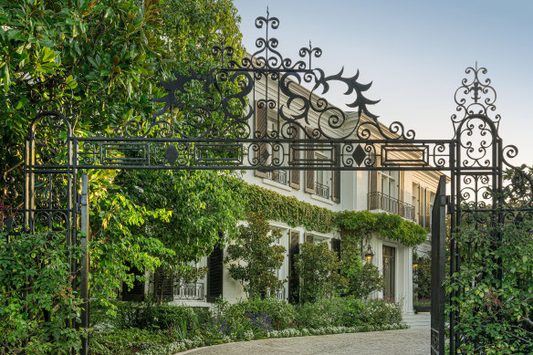 The late Ron Walker’s home in Toorak is for sale.