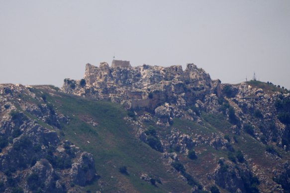 Beaufort castle in southern Lebanon is seen from northern Israel on Sunday.