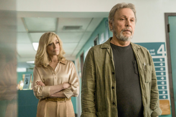 Billy Crystal in Before: mostly playing it straight.