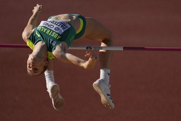 Eleanor Patterson claimed gold in the high jump at the world championships.