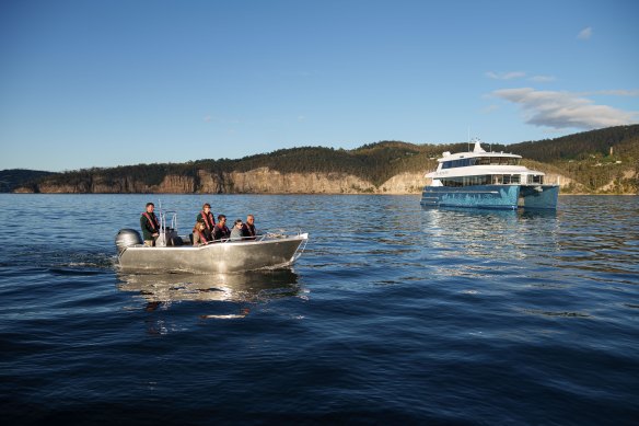 Odalisque III and one of her tenders.