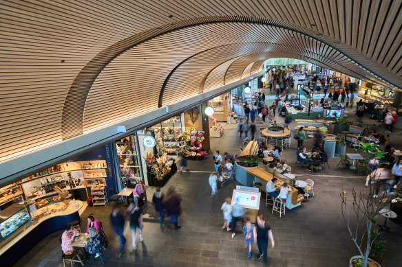 Karrinyup’s food precinct is distinct from other parts of the shopping centre, giving it a pleasing diversity and a more city-like feel.