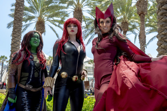 Fans in costume at Comic-Con in 2018.