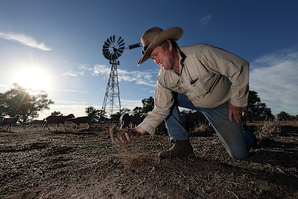 Duncan Barber on his property. 