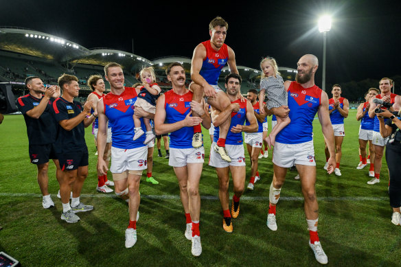 Jack Viney played his 200th match during the Adelaide trip. The team used the week-long stay as a time to bond.