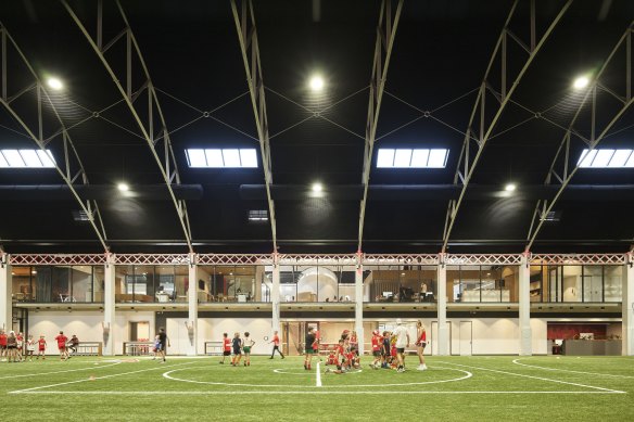 Sydney Swans’ new headquarters by Populous was shortlisted for the 2024 NSW Architecture Awards.  