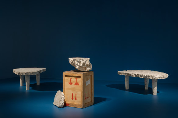 A president's dream come true: Nicholas Mangan's proposal for Dowiyogo's antique coral coffee table, 2009.