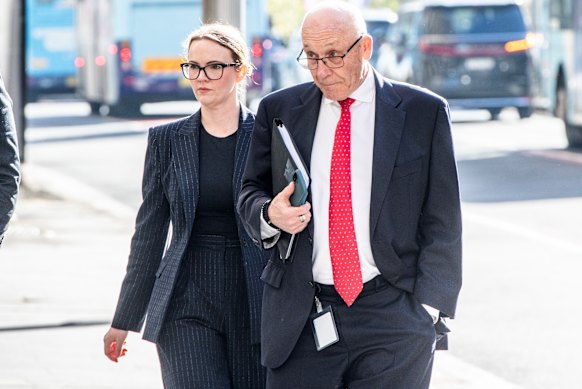 Damien Tudehope arriving to give evidence to the commission on Tuesday.