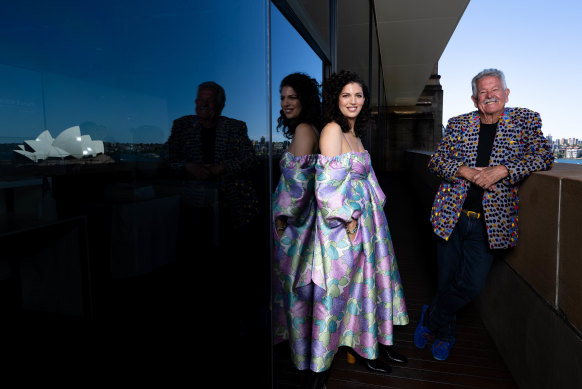 Emerging designer of the year Lesleigh Jermanus, of Alemais, and Ken Done, the recipient of the Australian Fashion Laureate, at the Museum of Contemporary Art, Sydney.