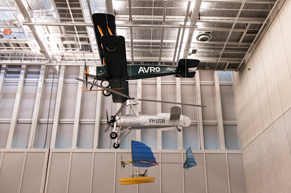 Qantas’s Avro sits above the two collection objects.  