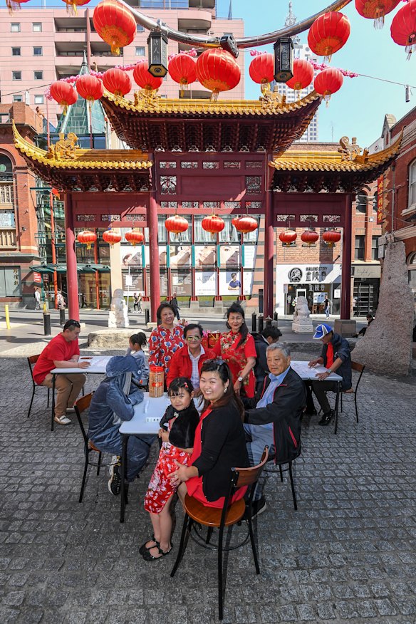 Decorations in Chinatown for Lunar New Year.