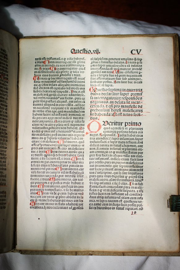 A page from the newly acquired 1494 edition of the Malleus Maleficarum.