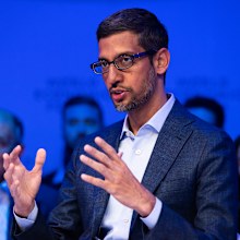 Google boss defends news model to investors