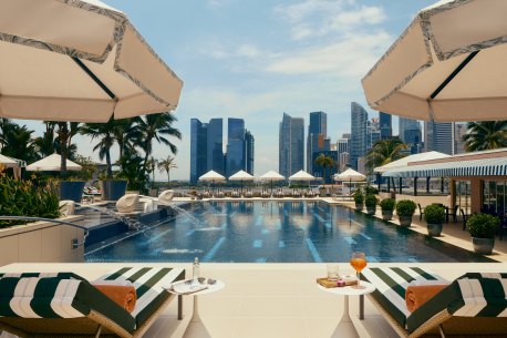 Still one of the world’s most glamorous hotel brands … Mandarin Oriental Singapore.