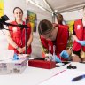 NSW Government’s pill testing trial site at the Yours & Owls Festival in Wollongong.