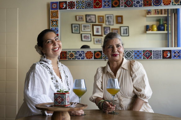 Erendira Mercado with her mother Lidia at Mami’s.