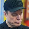 Elon Musk sported a slight bruised eye which he said resulted from a play-fight with his young son, who is named X.
