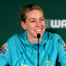 Alanna Kennedy speaks to the media on Friday.