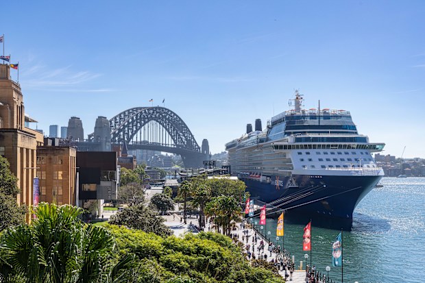 Celebrity Solstice in Sydney Harbour.