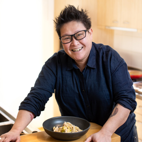 Jerry Mai in her home kitchen.