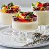 Helen Goh’s kefir and vanilla jelly with stone fruits and cherries.