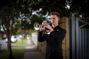 Benjamin Ball will join musicians across Australia playing the Last Post on Anzac Day.