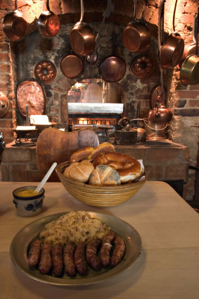 The sausage feast at Zum Gulden Stern – it opened for business in 1419.