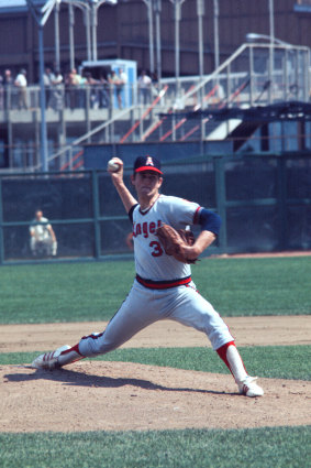 Nolan Ryan playing for the California Angels in 1974.