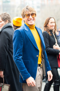 Fioravanti at the Gucci Fashion show in Milan in 2020 