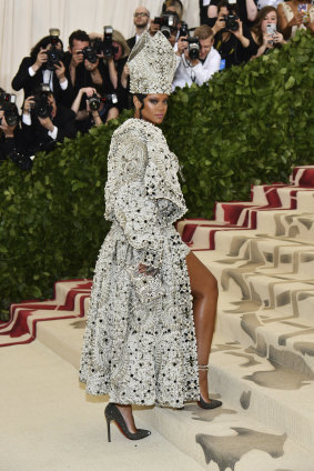 Repeat winner ... Rihanna at the 2018 Met Gala. The theme of the 2019 event has been announced as 'Camp'.