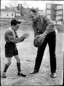 Rodney Churchill as a boy in 1967, with his dad Clive.