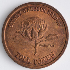 The Sydney Harbour Bridge toll token, c. 1932-1990s