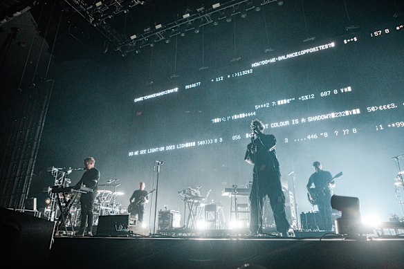 Massive Attack on stage at Rod Laver Arena.