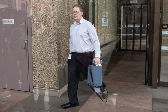 David Jenkins outside court on Thursday.