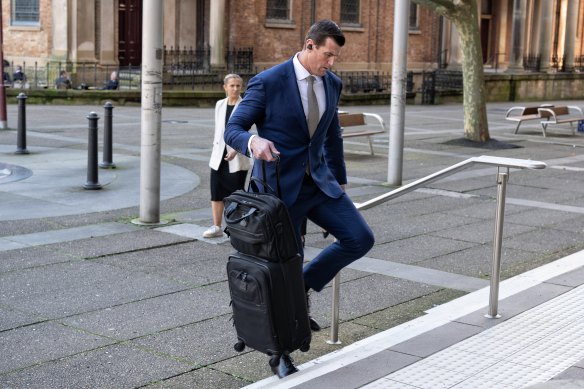 Ben Roberts-Smith outside the Federal Court in Sydney on Monday.