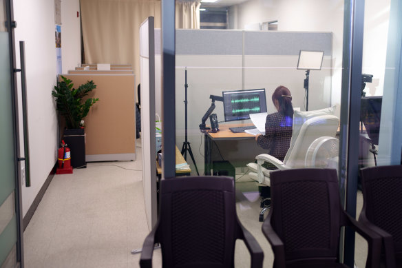 The office of Free North Korea Radio in Seoul, South Korea. 