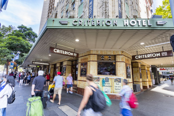The leasehold to the Criterion Hotel has sold for about $15m.
