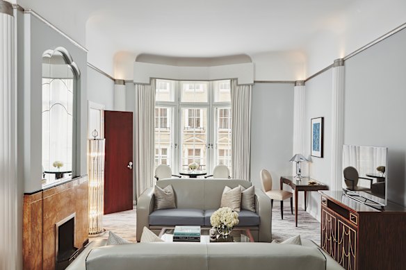 Inside a Claridge’s suite.