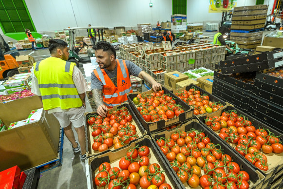 Melbourne’s wholesale food and produce market in Epping.