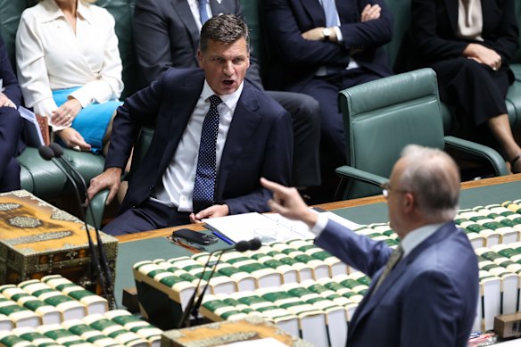 Angus Taylor and Anthony Albanese do battle, yet One Nation casts them as leaders of a “uniparty” consensus. 