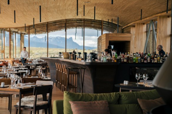 The bar and dining area.