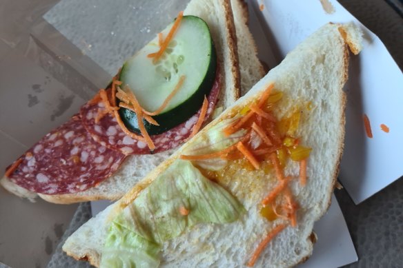 A sandwich that was served at Brisbane’s Holiday Inn Express. 
