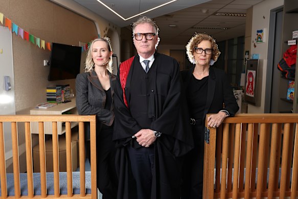 From left: The Family Court’s director of family violence Hayley Foster, Chief Justice William Alstergren and Janet Carmichael, the executive director of the Court Children’s Service.