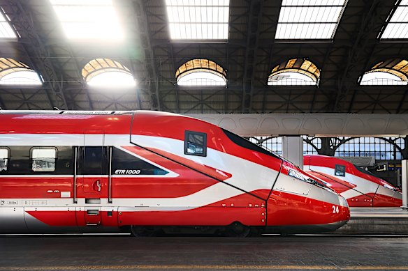 The Frecciarossa, Italian for red arrow, is capped at 300km/h between Paris and Marseille. 
