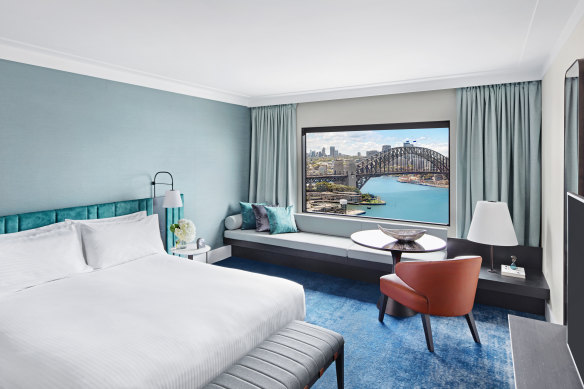 The new-look Harbour Bridge room at the InterContinental hotel in Sydney’s CBD. 