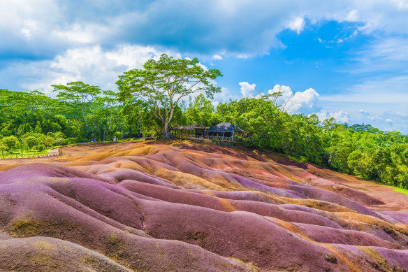 Seven Coloured Earths, a spectacular geological formation on Mauritius.