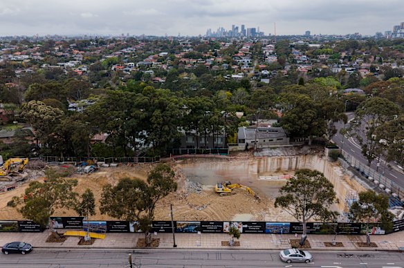 An aerial view of the Castlecrag site. 