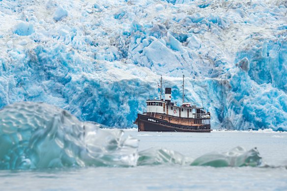 In their elements: A small-vessel trip to Alaska.
