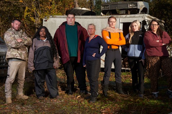 Some of the contestants on new series Apocalypse who must survive with no food, no power and no running water.